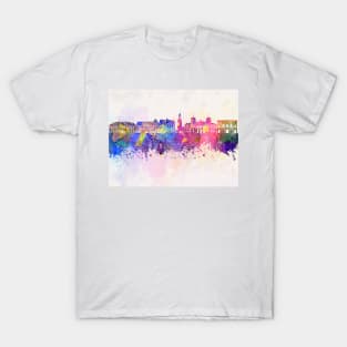 Aalborg skyline in watercolor background T-Shirt